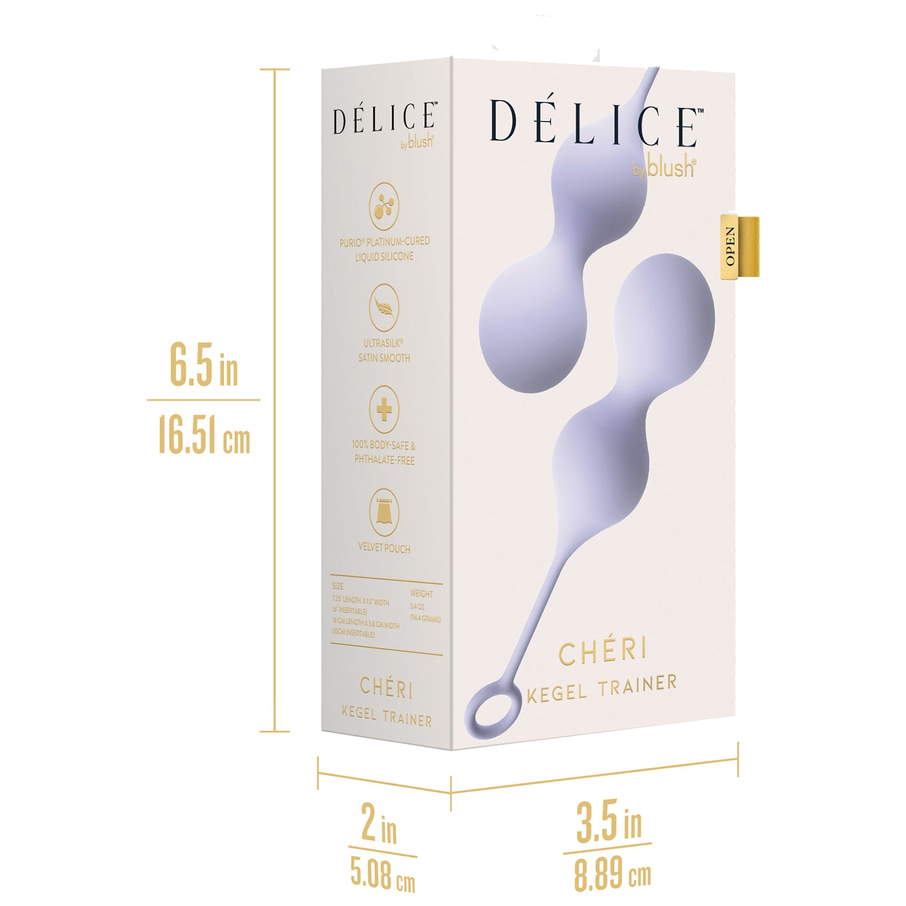 Délice Chéri Silicone Weighted Kegel Trainer By Blush