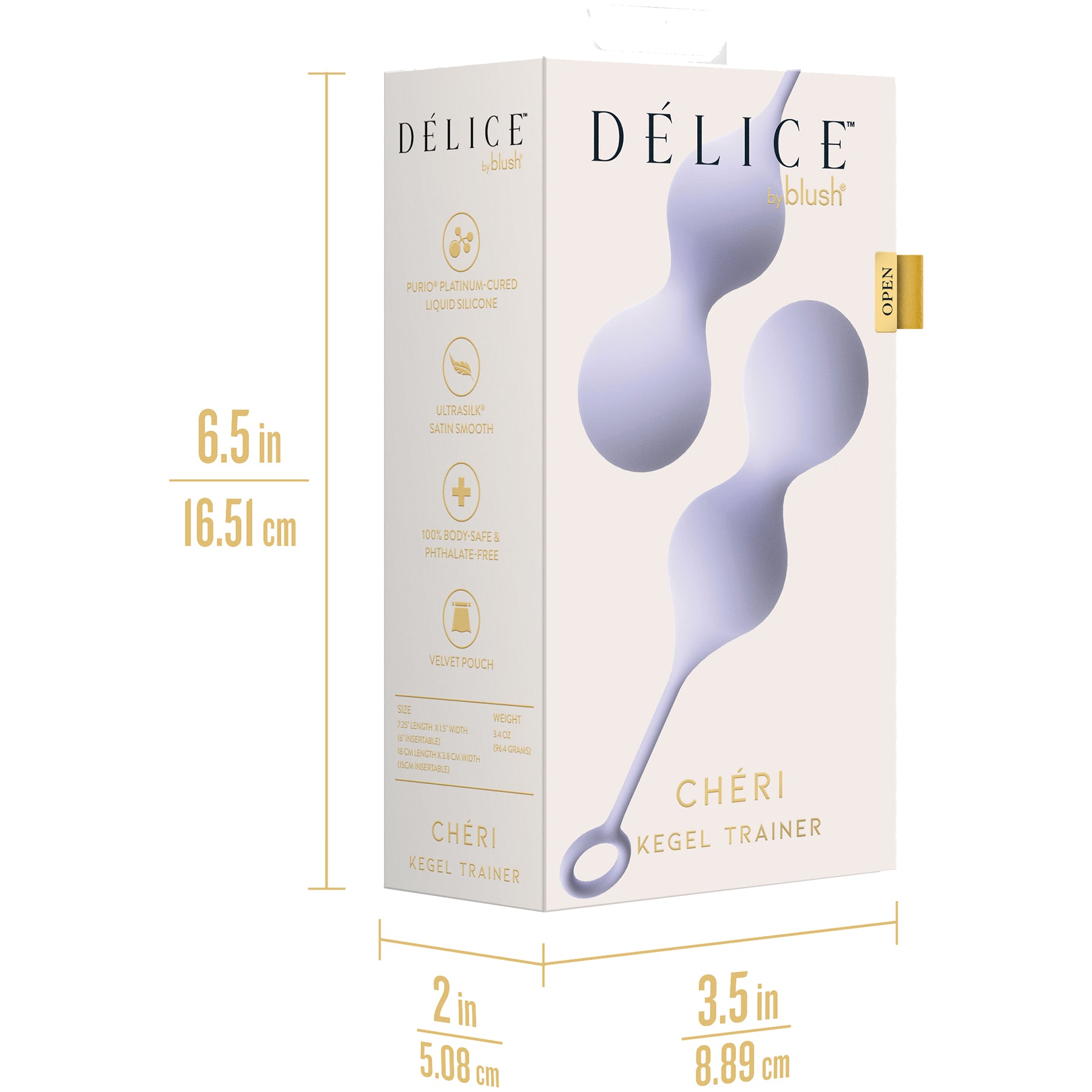 Délice Chéri Silicone Weighted Kegel Trainer By Blush