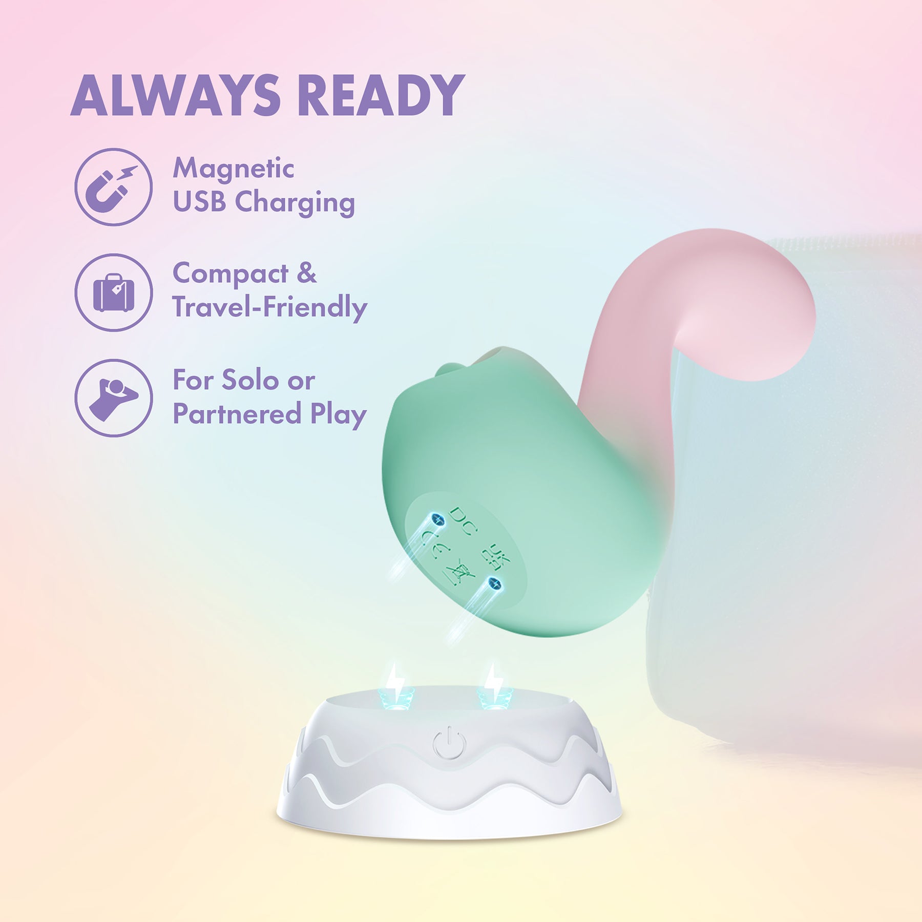 Play With Me Melody Dual-Ended Silicone Clitoral Stimulation Vibrator By Blush