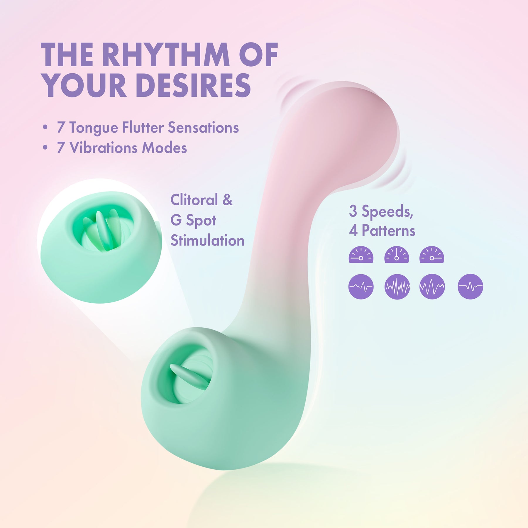 Play With Me Melody Dual-Ended Silicone Clitoral Stimulation Vibrator By Blush