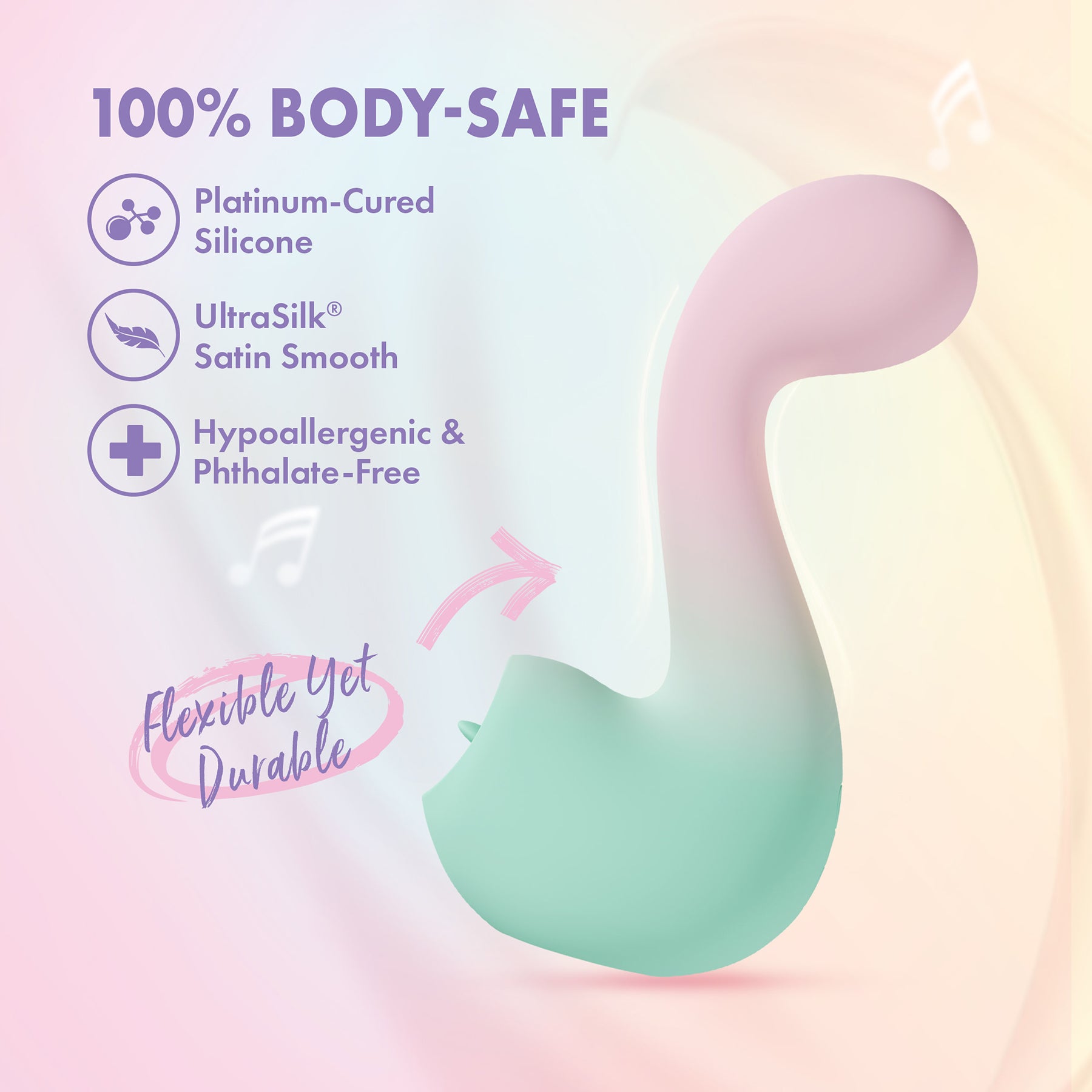 Play With Me Melody Dual-Ended Silicone Clitoral Stimulation Vibrator By Blush