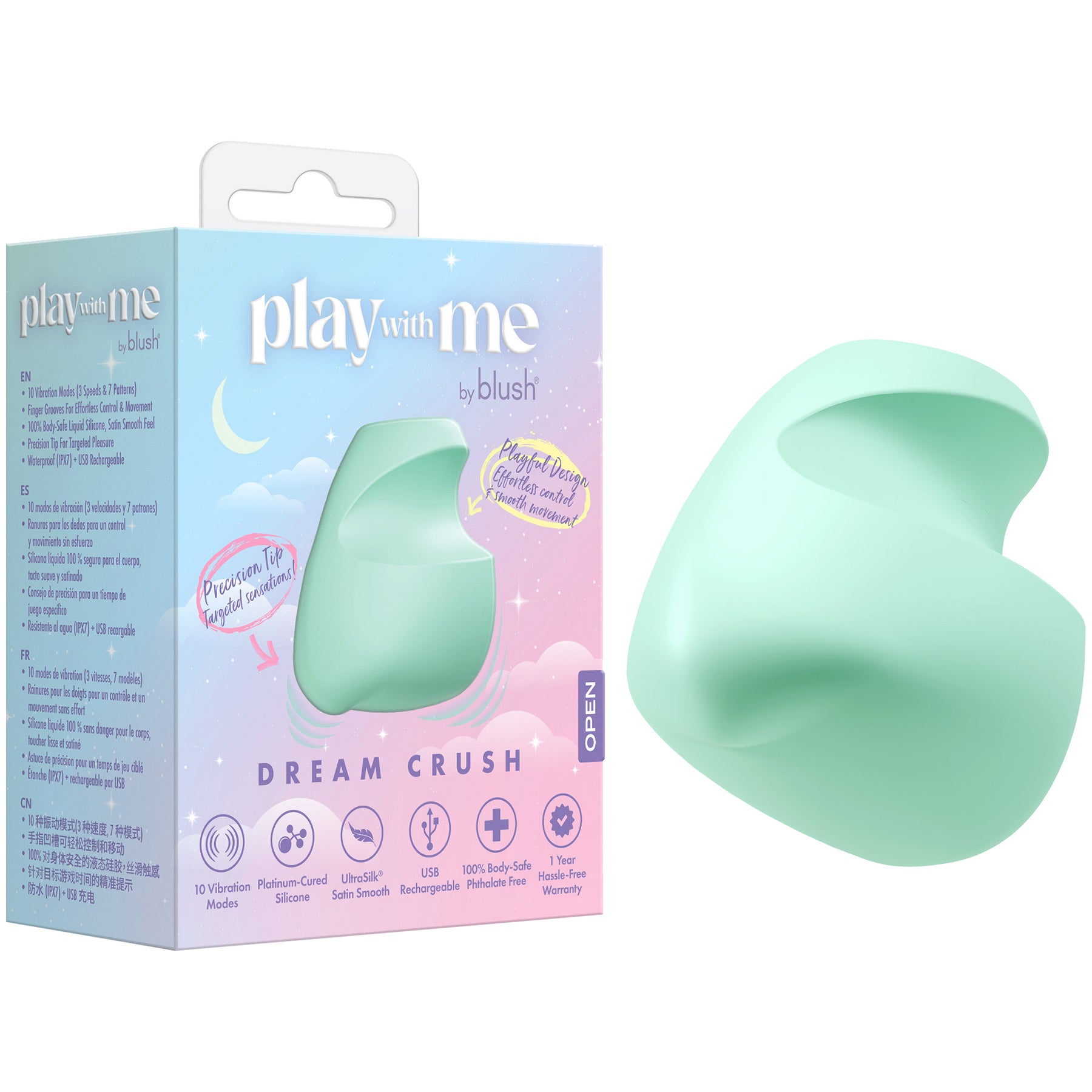 Play With Me Dream Crush Rechargeable Silicone Clitoral Stimulator By Blush