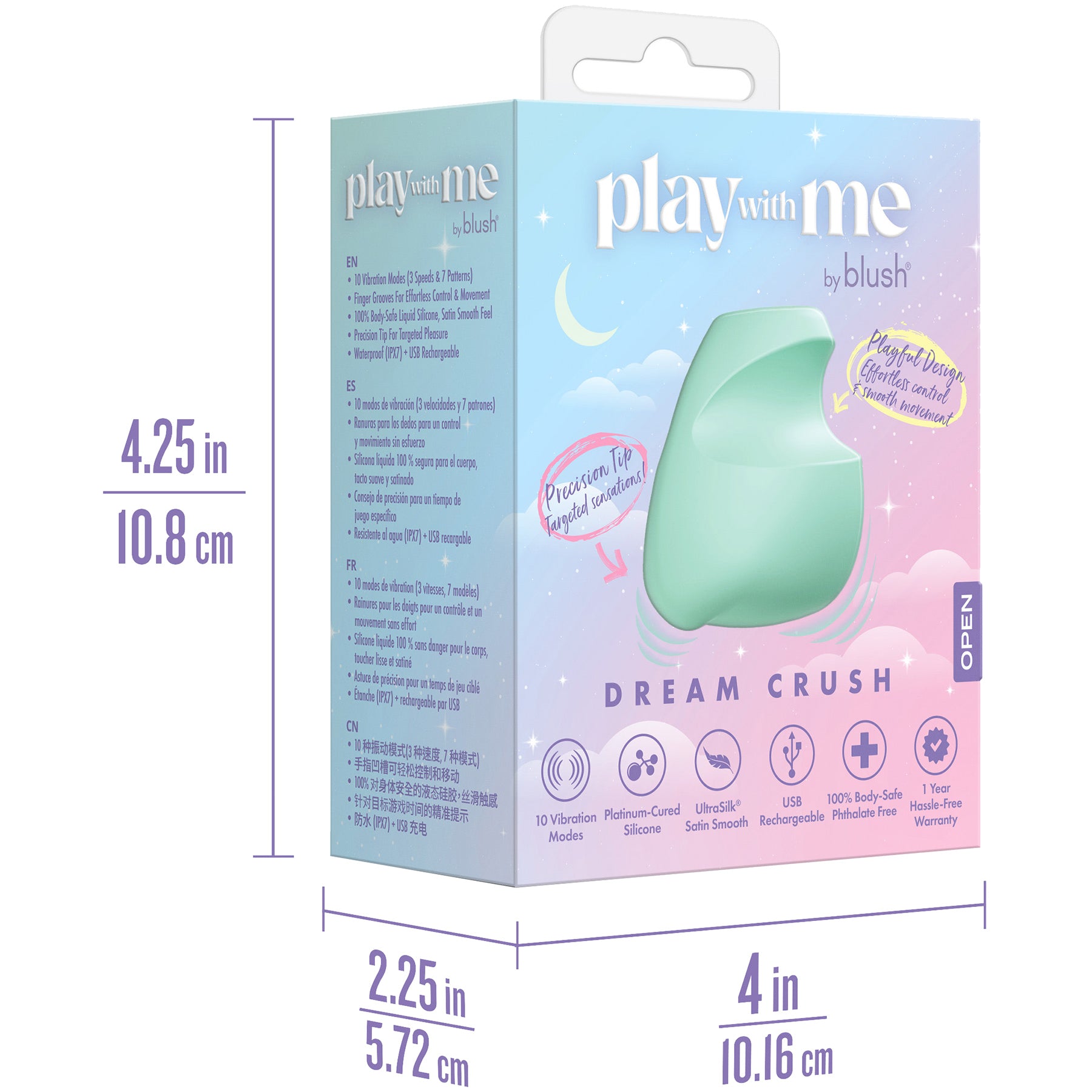 Play With Me Dream Crush Rechargeable Silicone Clitoral Stimulator By Blush