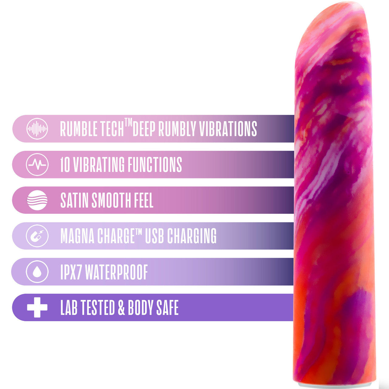 Limited Addiction Fiery Rechargeable Waterproof Power Vibe By Blush - Coral