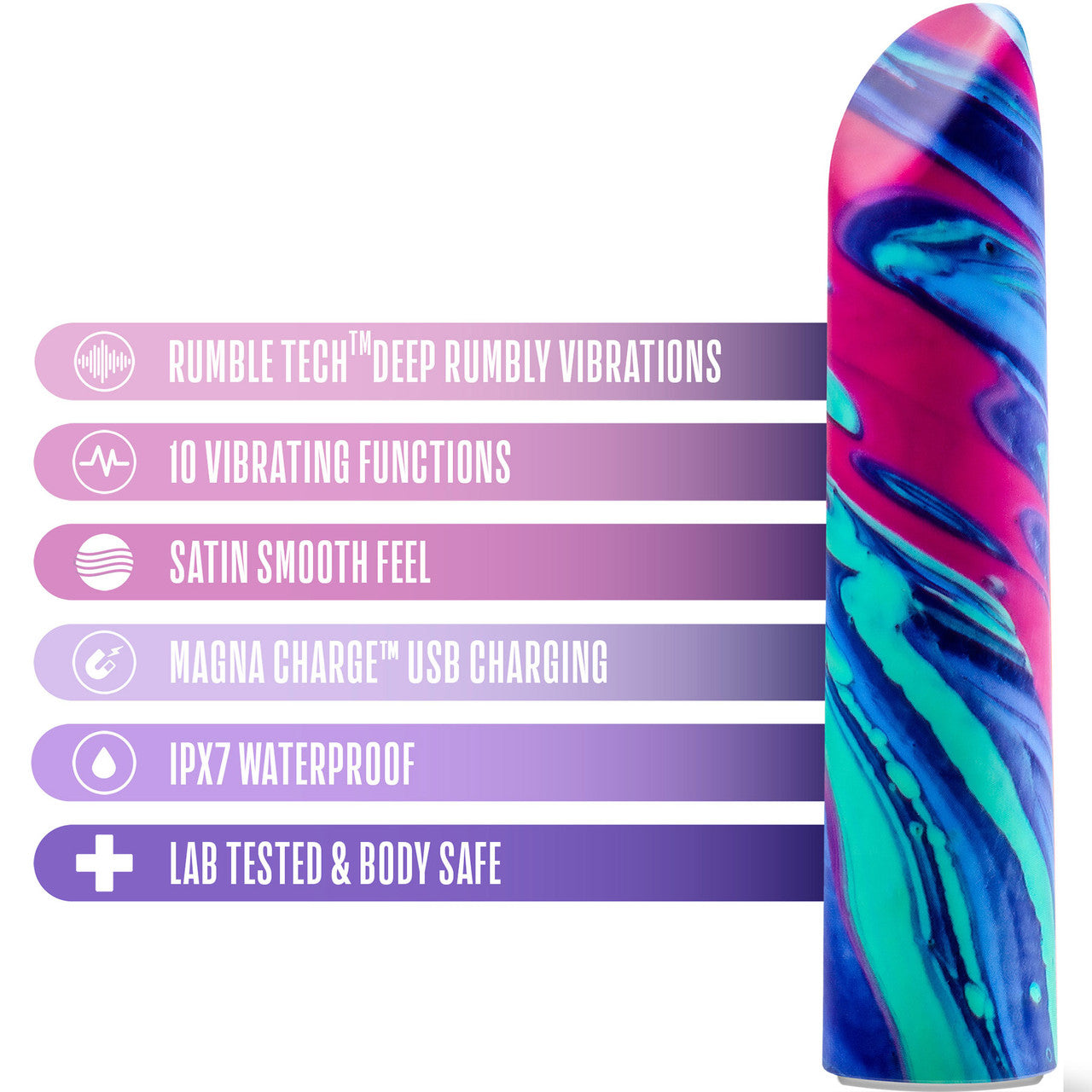 Limited Addiction Sublime Rechargeable Waterproof Power Vibe By Blush - Alexandrite