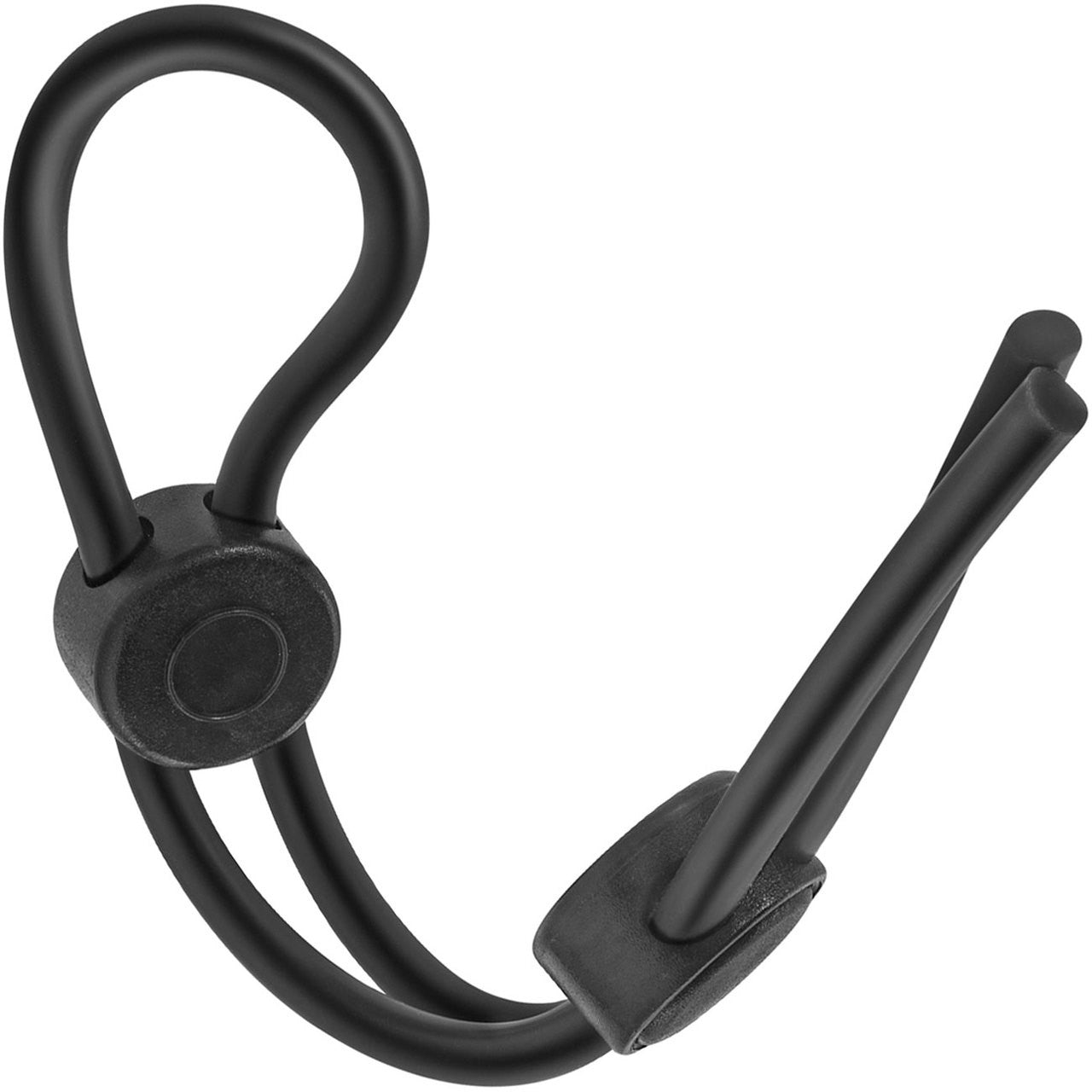 Stay Hard Silicone Double Loop Cock Ring By Blush Novelties - Black