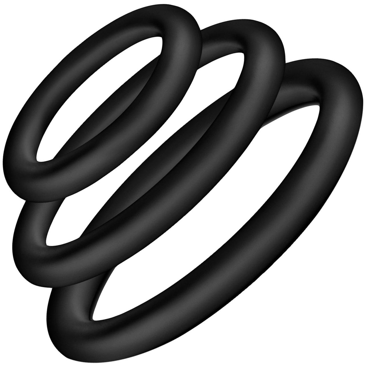 Performance VS4 Pure Premium Silicone Cock Rings By Blush Novelties - Black