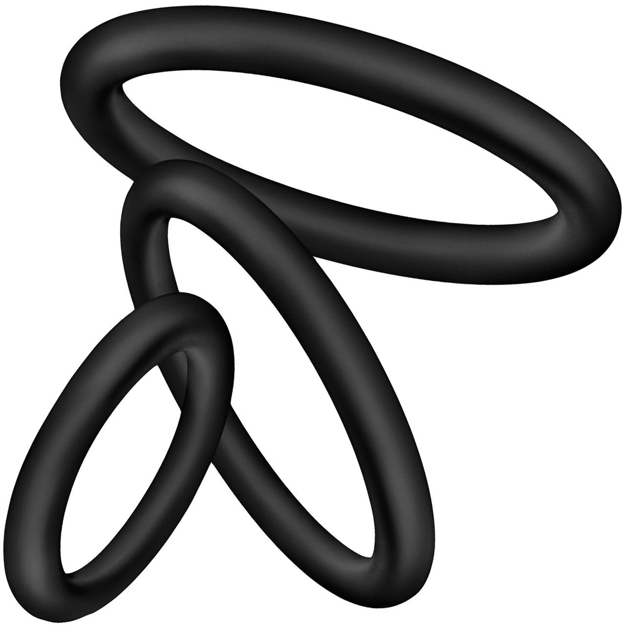 Performance VS4 Pure Premium Silicone Cock Rings By Blush Novelties - Black