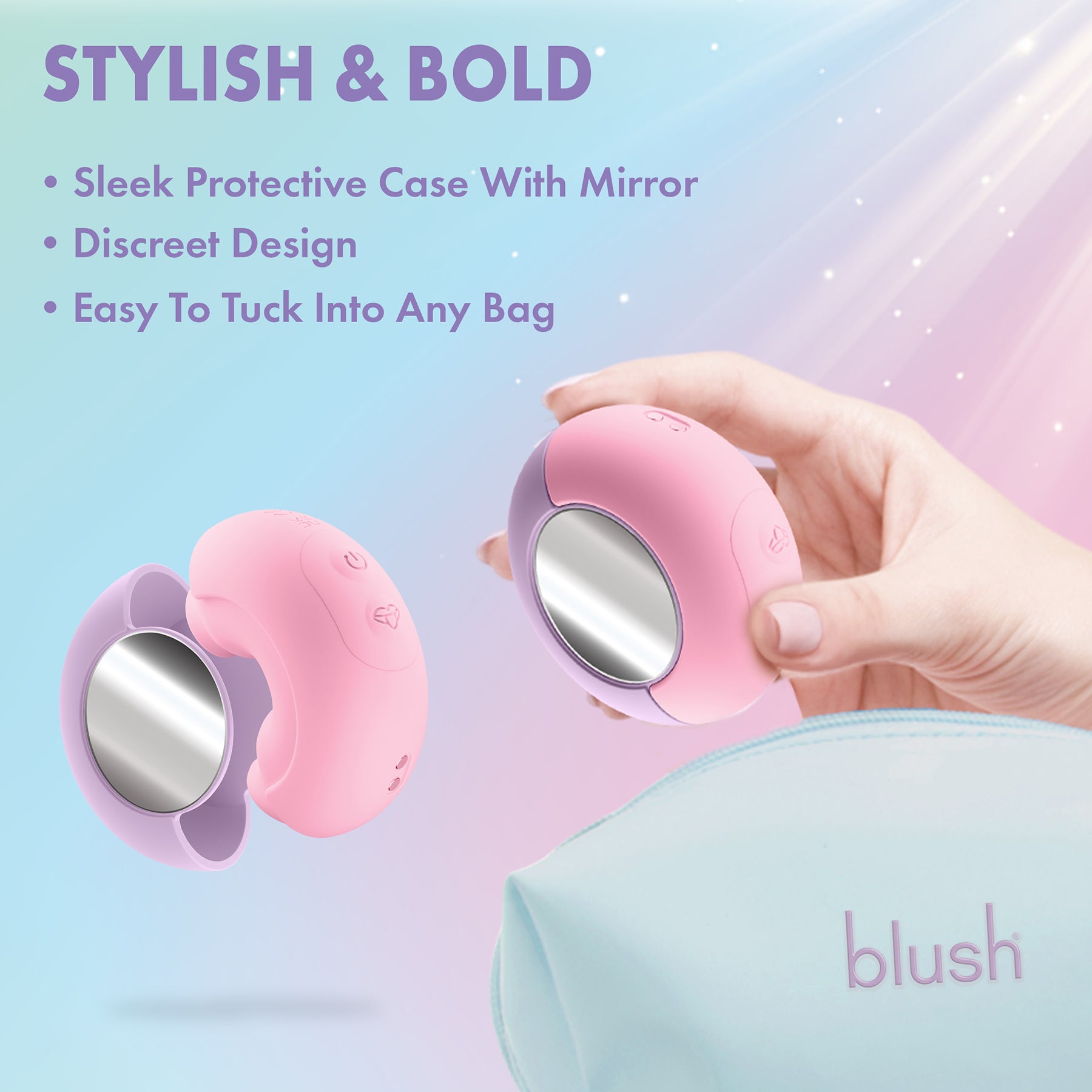 Play With Me Pout & Play Discreet Silicone Double Ended Vibrator By Blush