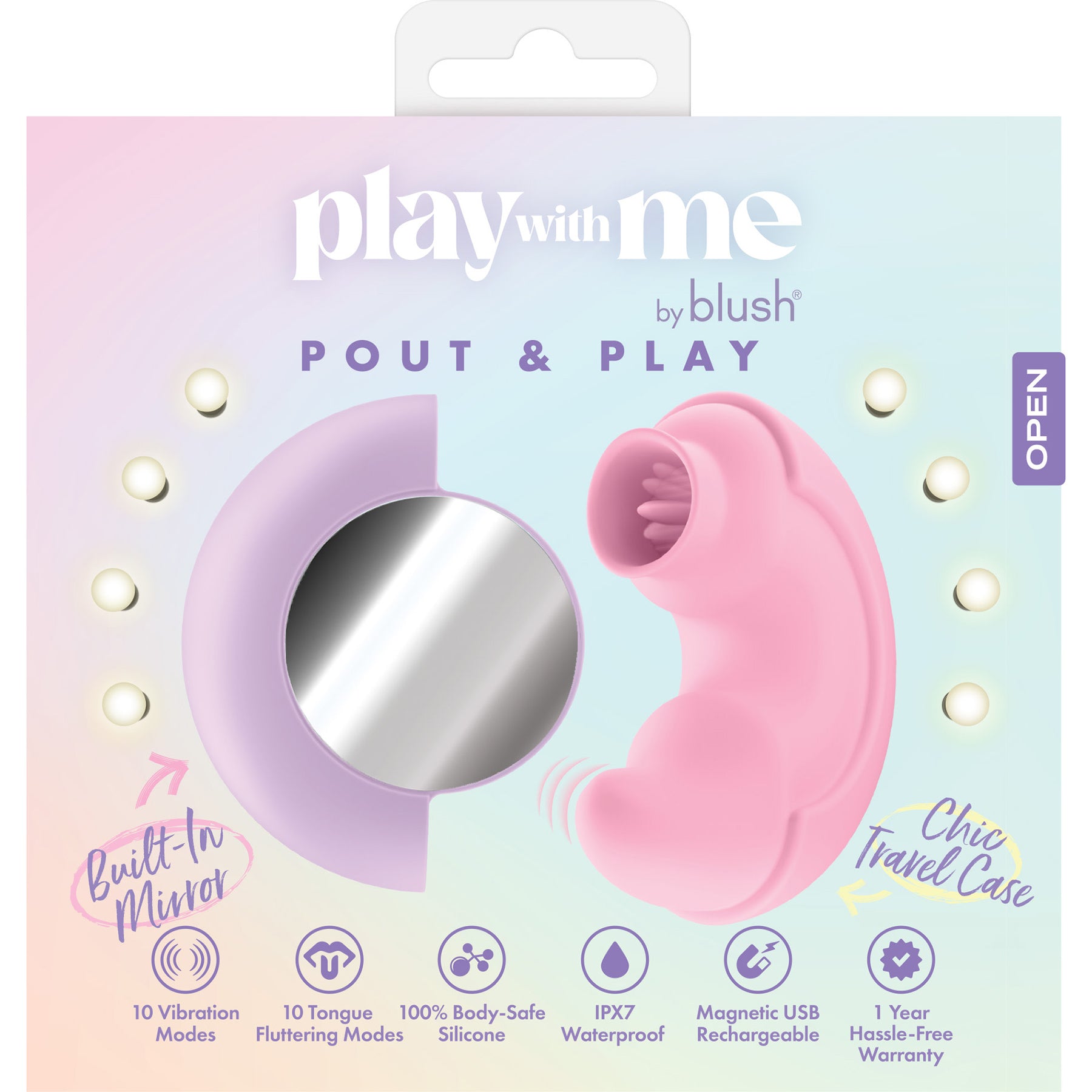 Play With Me Pout & Play Discreet Silicone Double Ended Vibrator By Blush