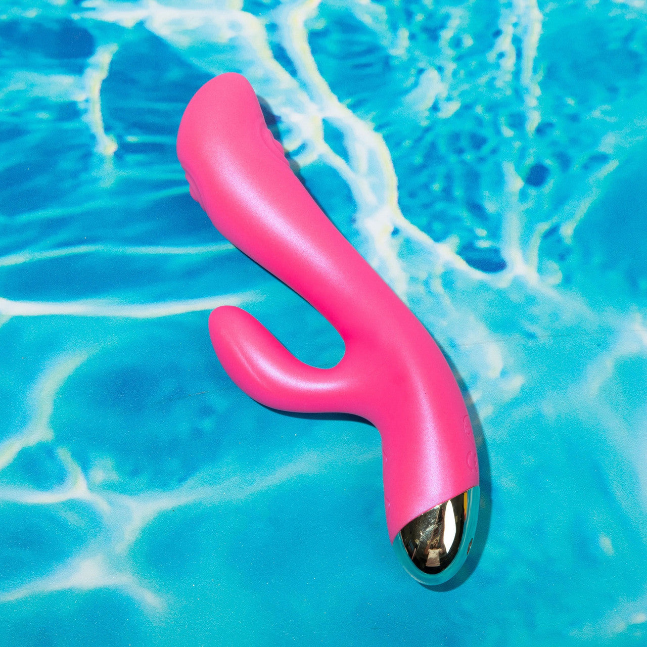 Aria Pleasin' AF Silicone Waterproof Dual Stimulation Vibrator By Blush - Fuchsia