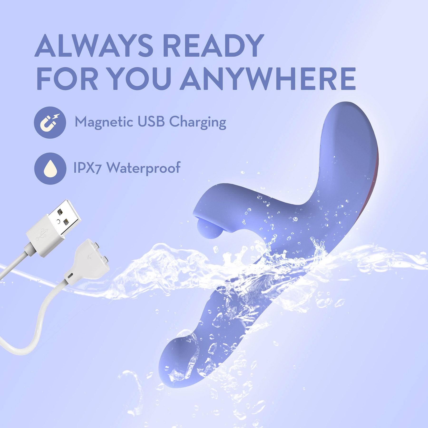 Simone Rechargeable Silicone Warming Tapping Rabbit Vibrator By Blush