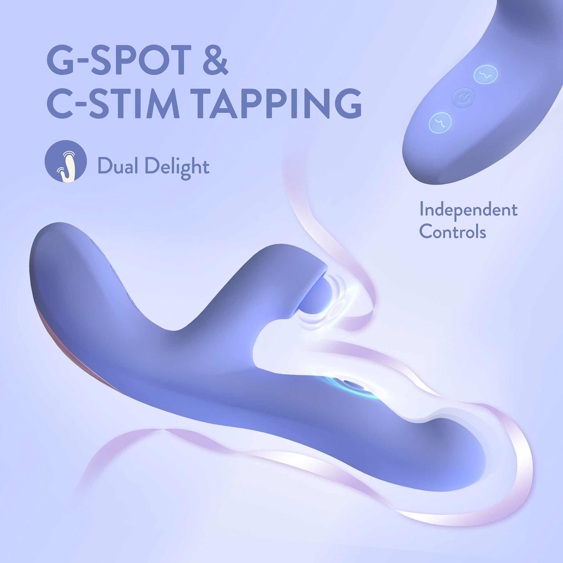 Simone Rechargeable Silicone Warming Tapping Rabbit Vibrator By Blush