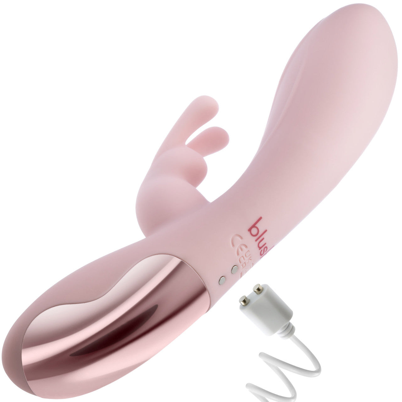 Morgan Rechargeable Silicone Rabbit Dual Stimulation Vibrator By Blush - Pink