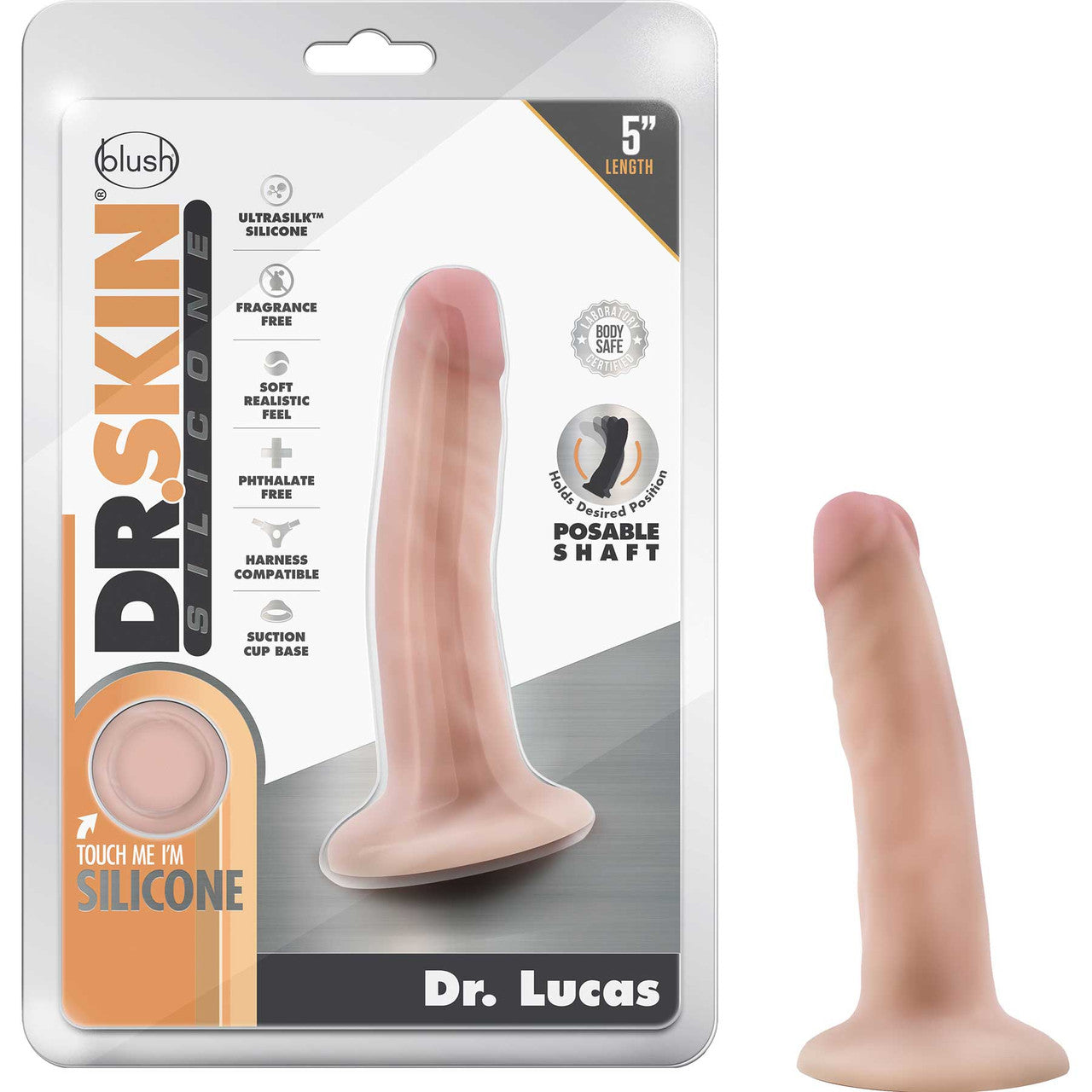 Dr. Skin Dr. Lucas 5.5 Inch Silicone Suction Cup Dildo by Blush - Vanilla