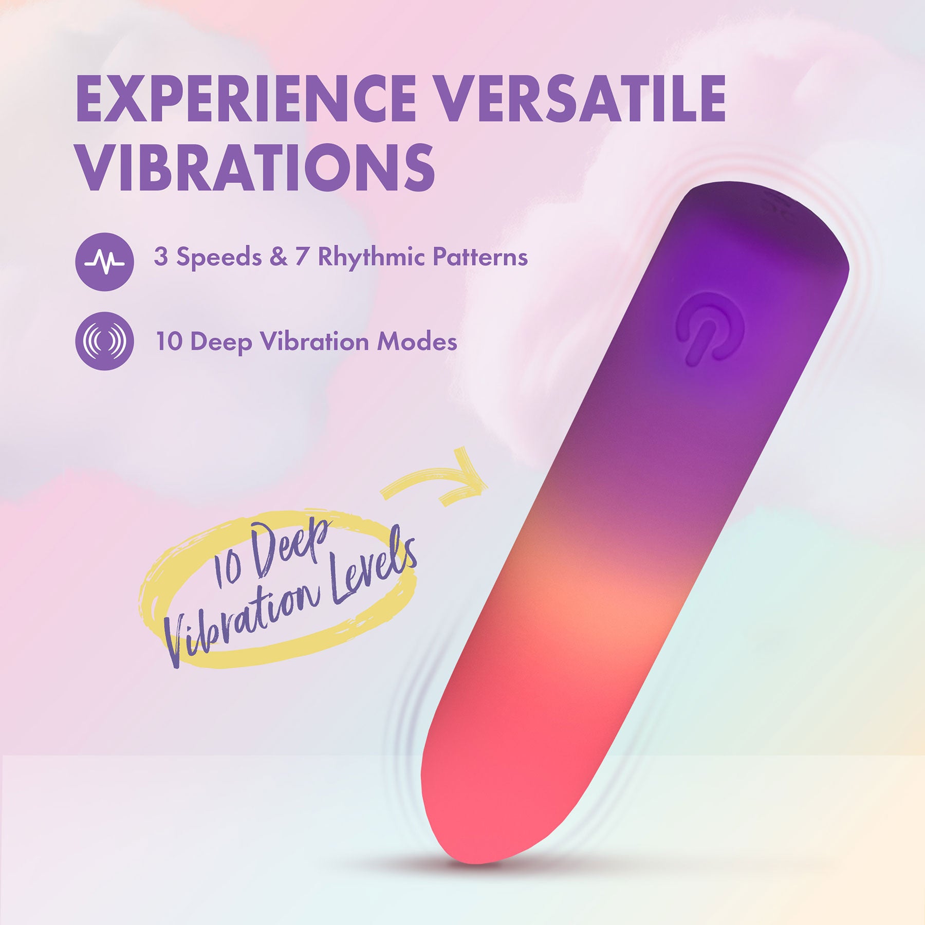 Play With Me Bullet Rechargeable Silicone Vibrator By Blush - Cotton Candy