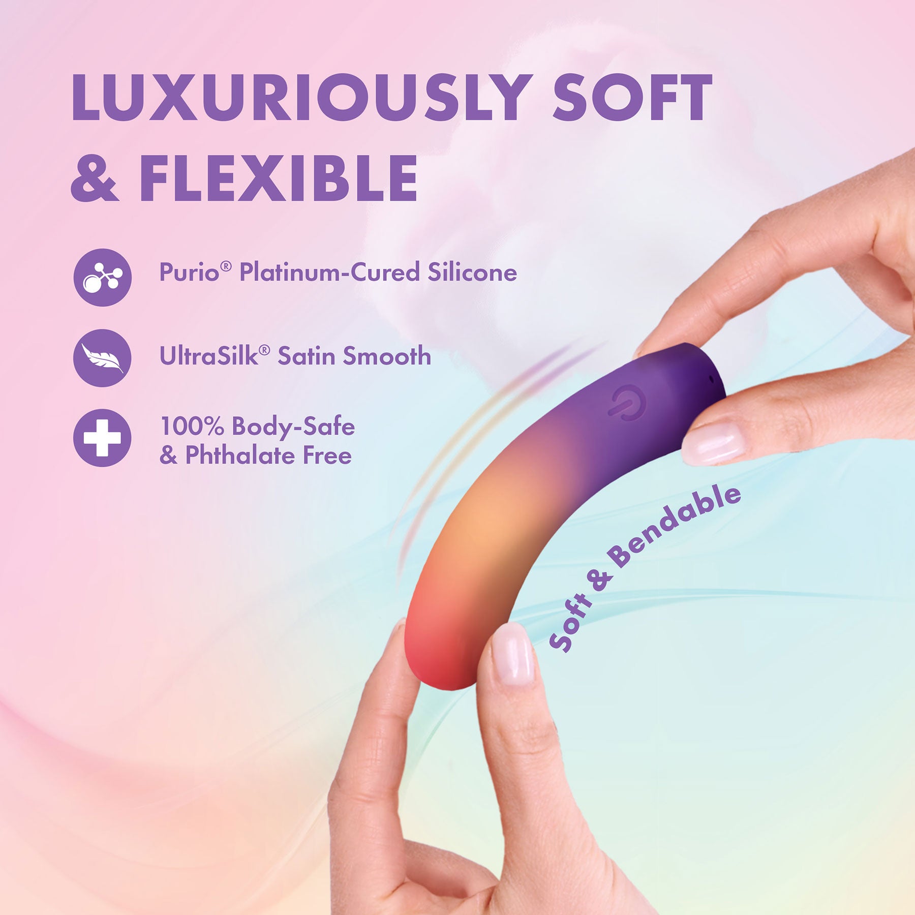 Play With Me Bullet Rechargeable Silicone Vibrator By Blush - Cotton Candy