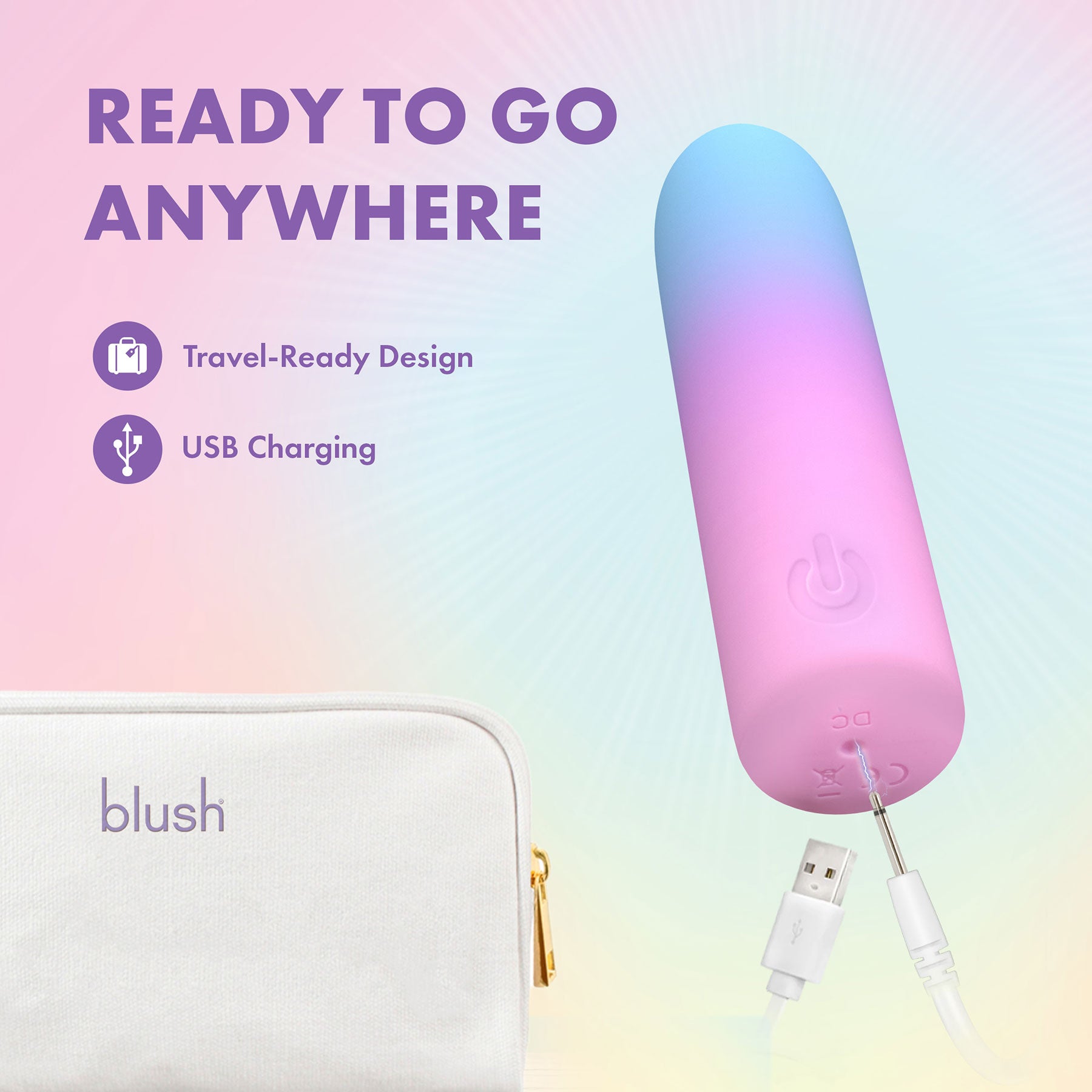 Play With Me Bullet Rechargeable Silicone Vibrator By Blush - Berry Burst