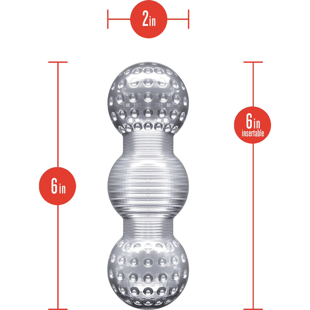 Rize Feelz Open Ended Multi-Chambered Penis Stroker By Blush