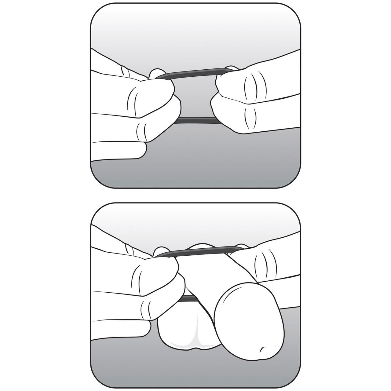 Performance VS2 Pure Premium Small Silicone Cock Rings By Blush Novelties - Black