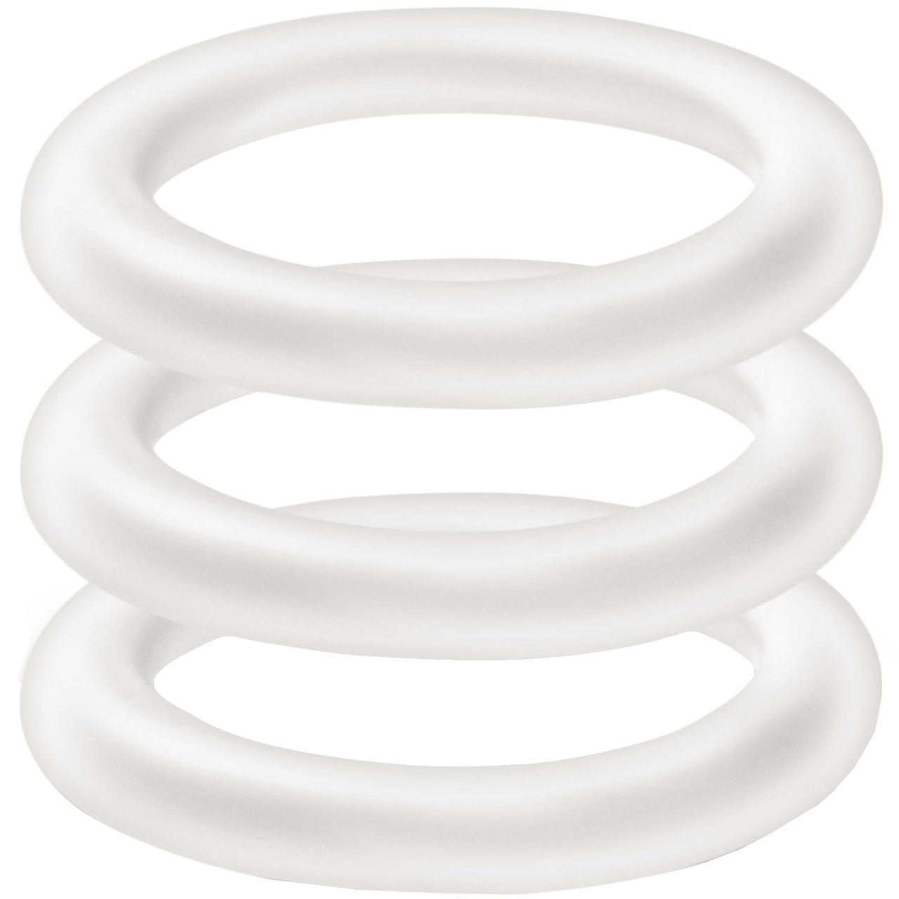 Performance VS2 Pure Premium Small Silicone Cock Rings By Blush Novelties - Glow-In-The-Dark White