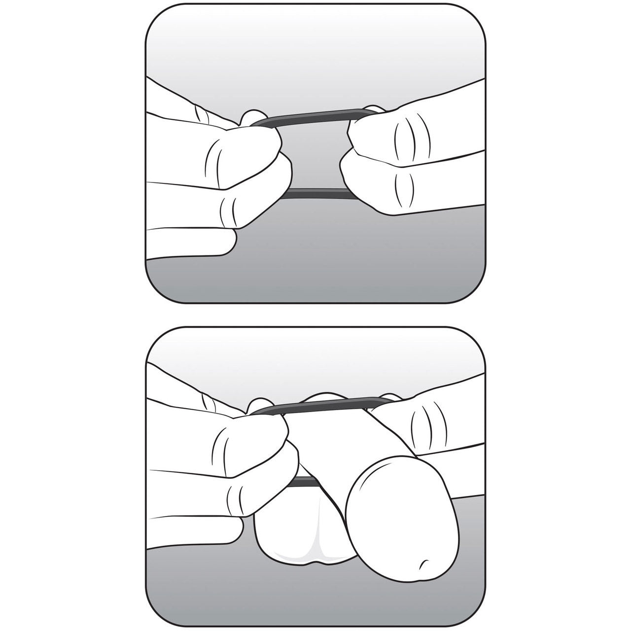 Performance VS2 Pure Premium Small Silicone Cock Rings By Blush Novelties - Glow-In-The-Dark White