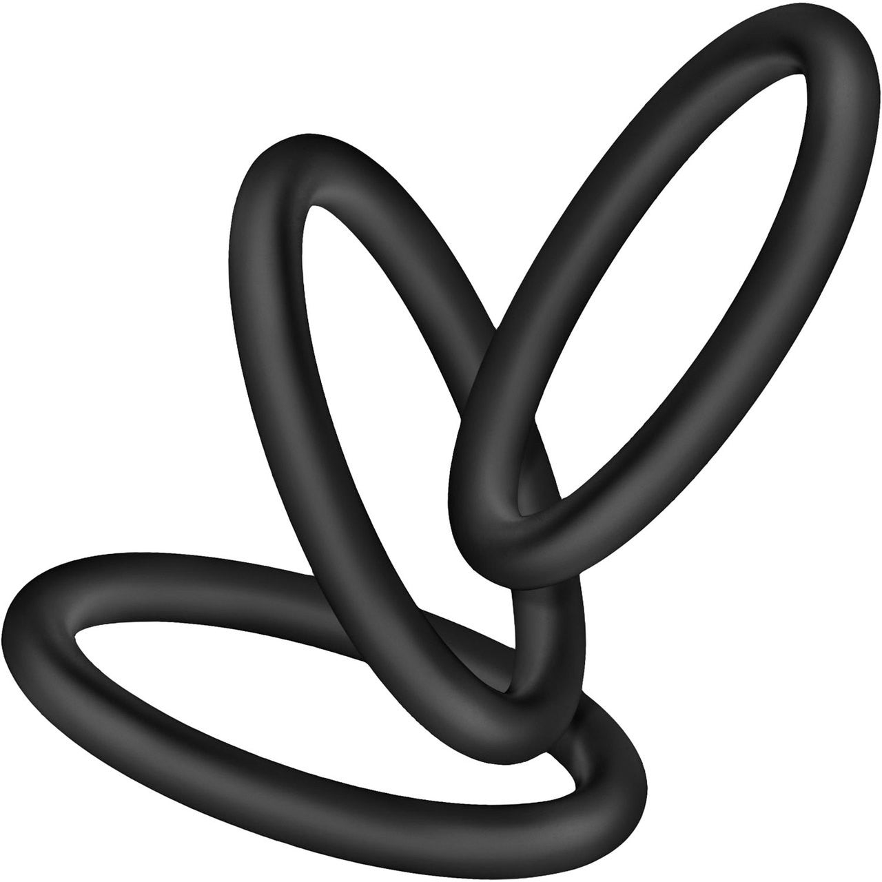 Performance VS3 Pure Premium Large Silicone Cock Rings By Blush Novelties - Black