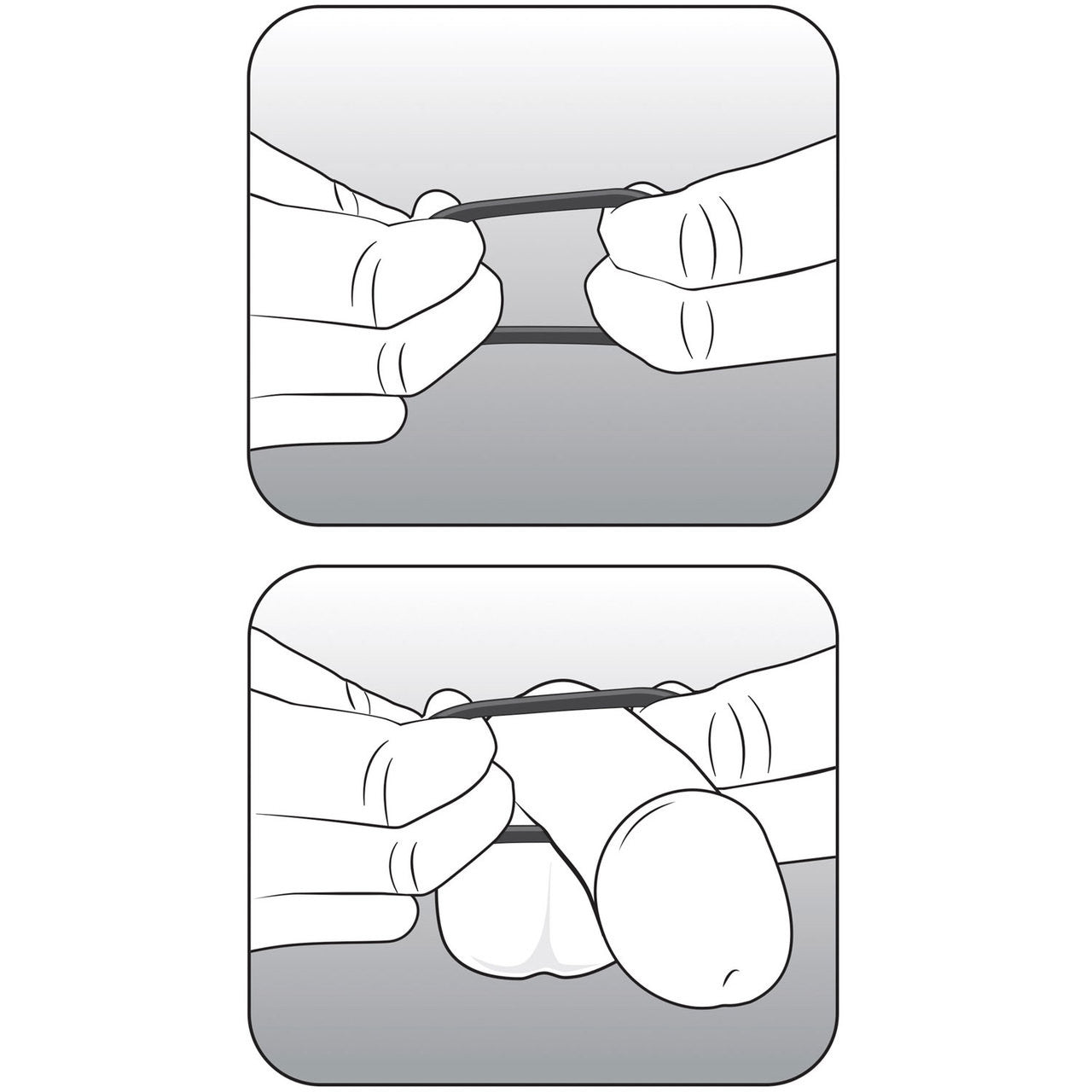 Performance VS3 Pure Premium Large Silicone Cock Rings By Blush Novelties - Black
