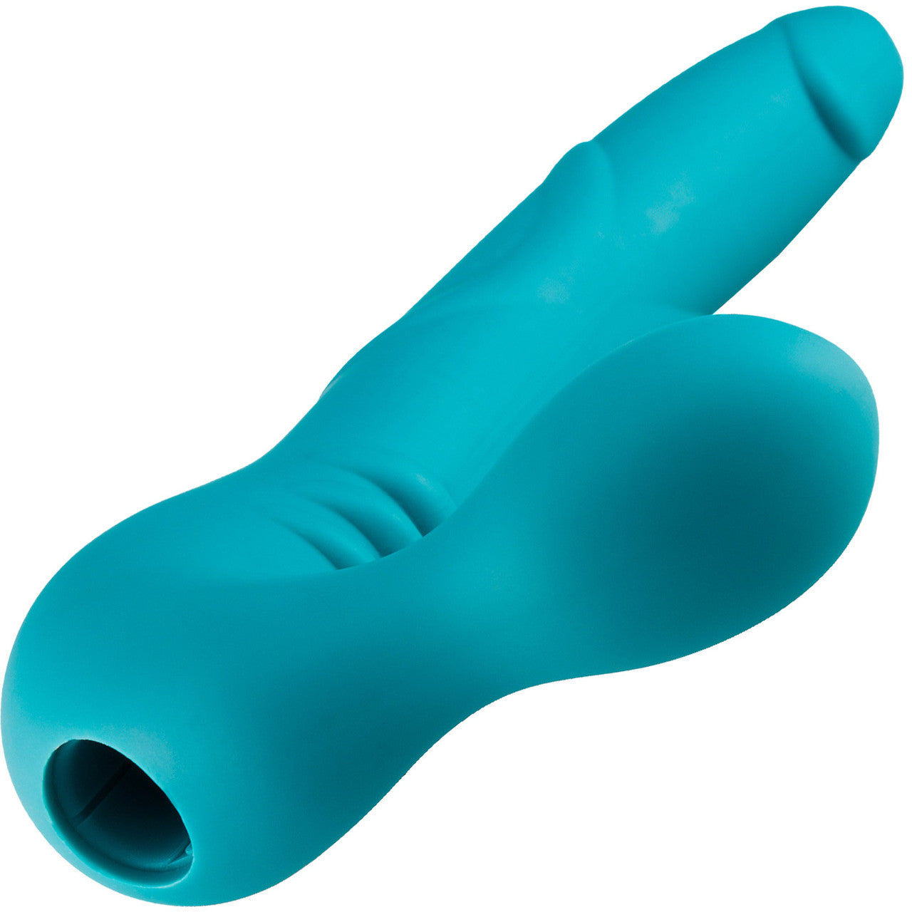 Temptasia Luna Strapless Strap-On Vibrating Silicone Dildo By Blush - Teal