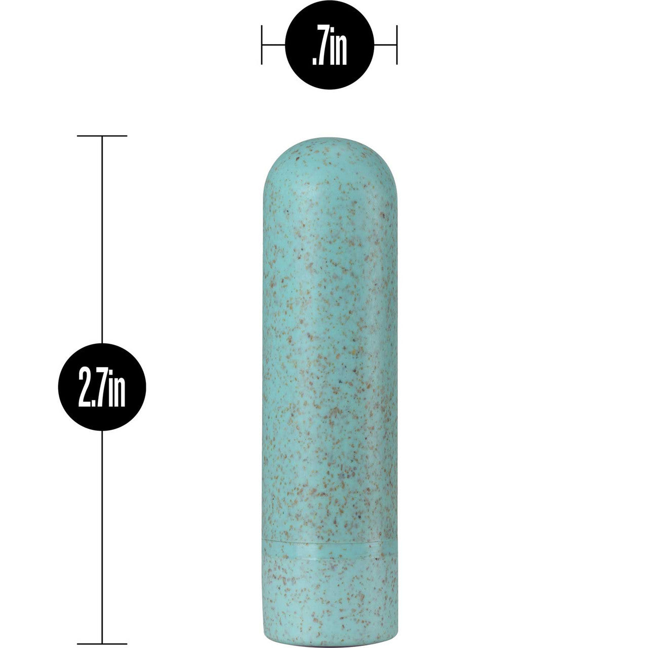 Gaia Eco Biodegradable & Recyclable Rechargeable Bullet Vibrator By Blush - Aqua