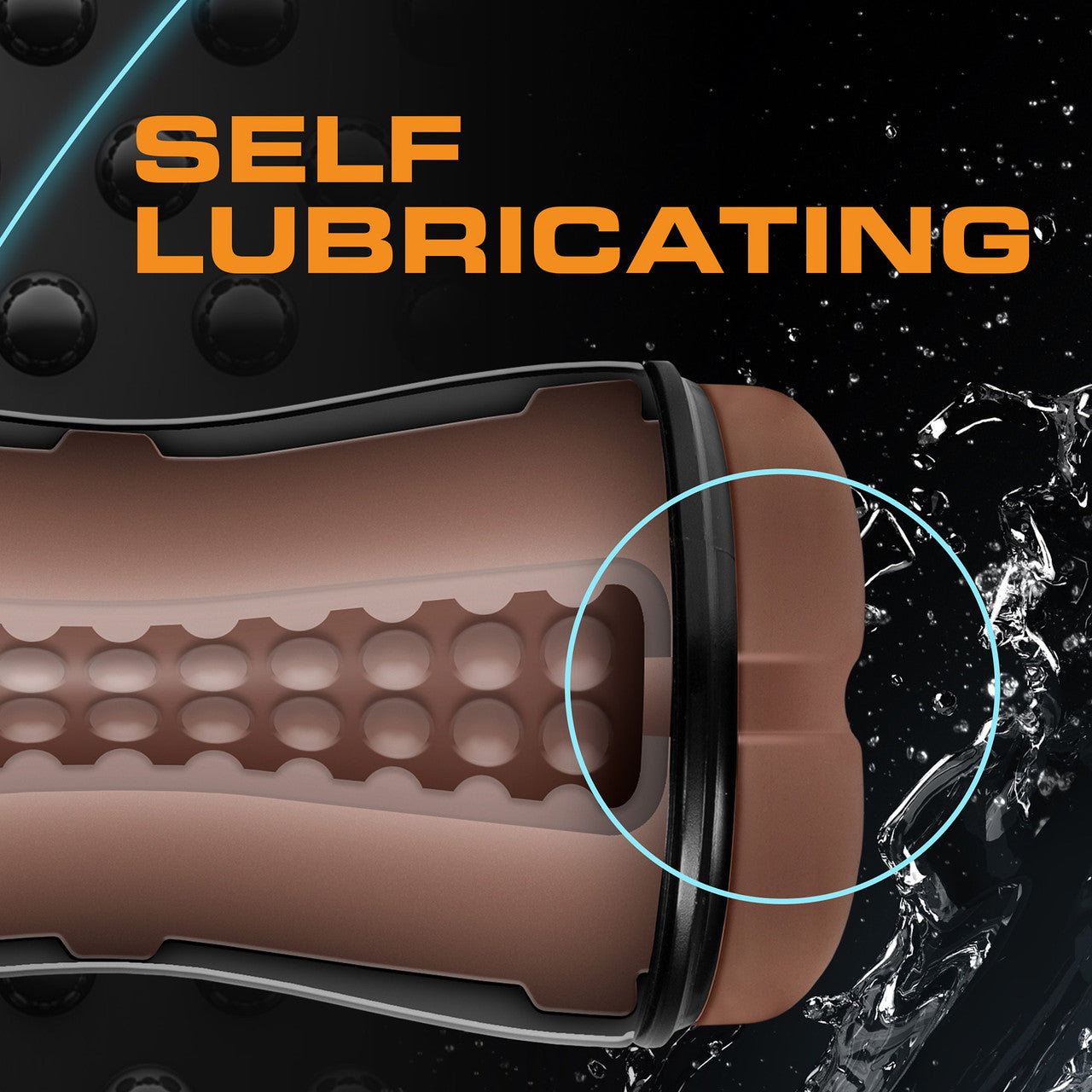 Coverboy The Mechanic Self Lubricating Anal Penis Stroker By Blush - Chocolate