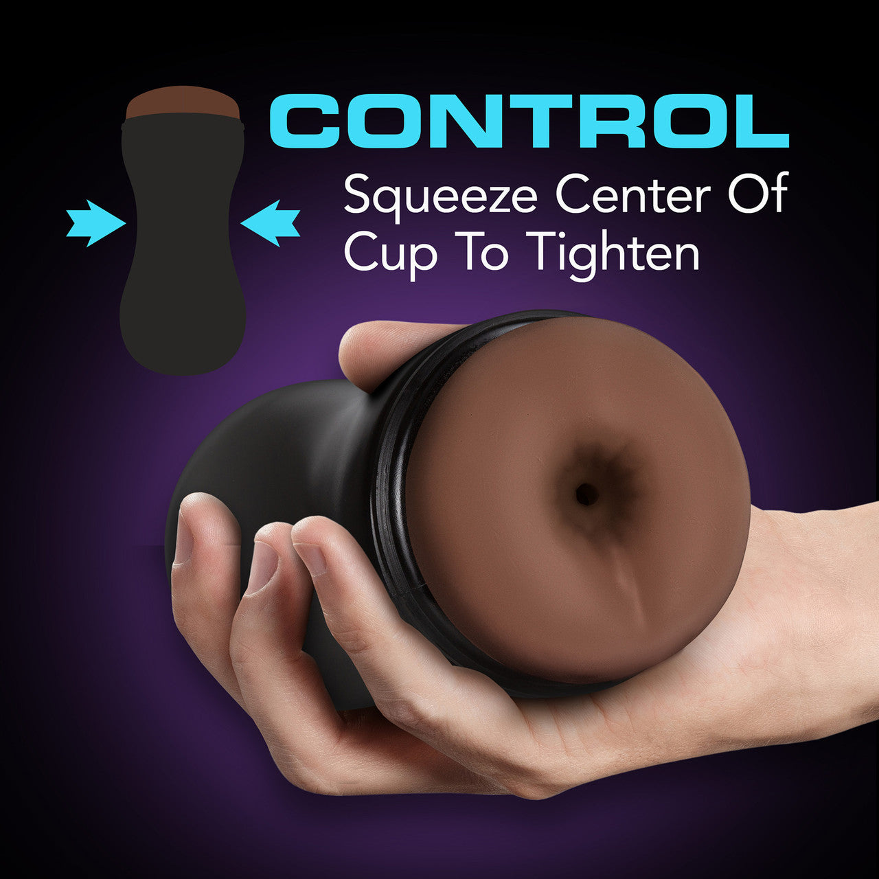 Coverboy The DJ Self Lubricating Anal Penis Stroker By Blush - Chocolate