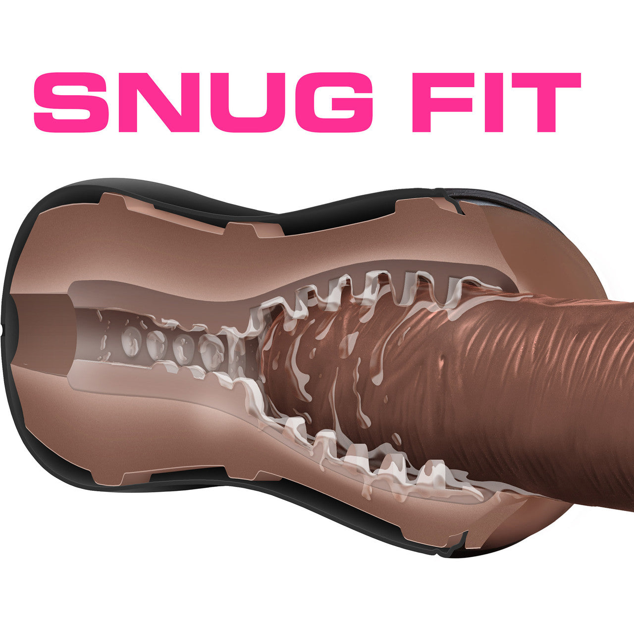 Coverboy The DJ Self Lubricating Anal Penis Stroker By Blush - Chocolate