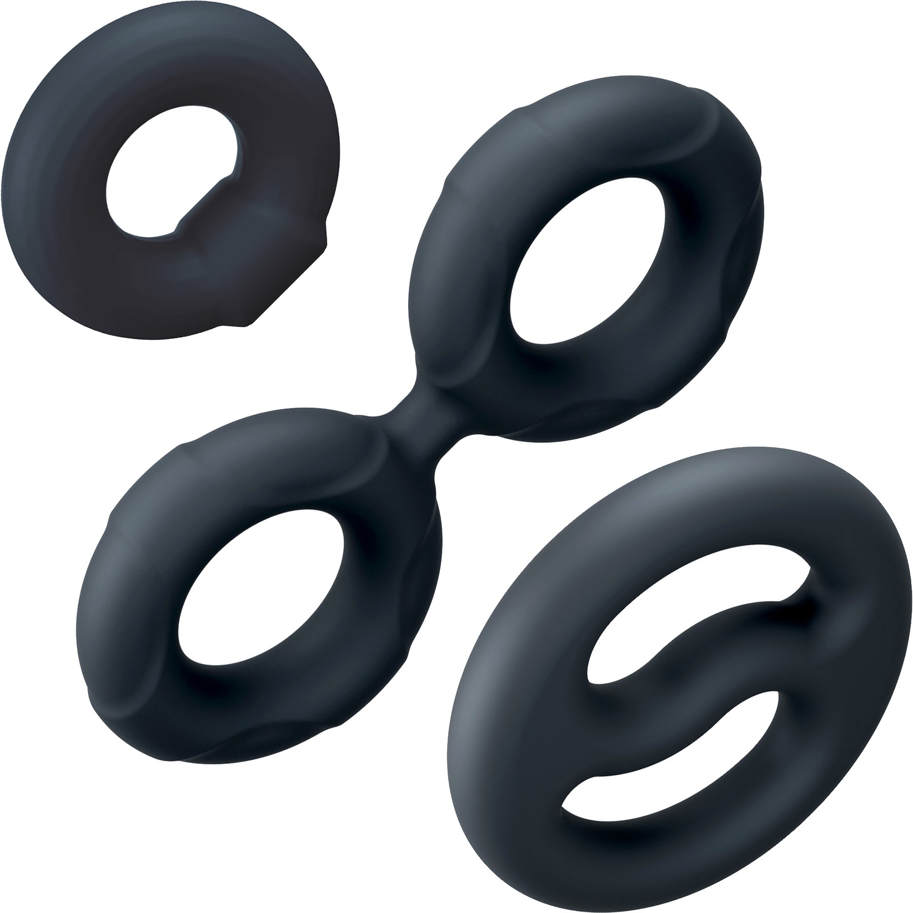 Performance Plus Throttle 3 Piece Silicone Cock Ring Set By Blush