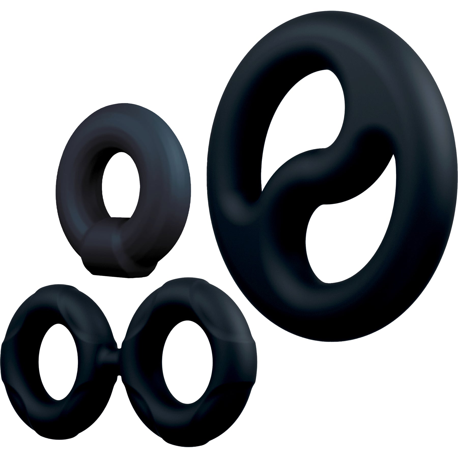 Performance Plus Throttle 3 Piece Silicone Cock Ring Set By Blush