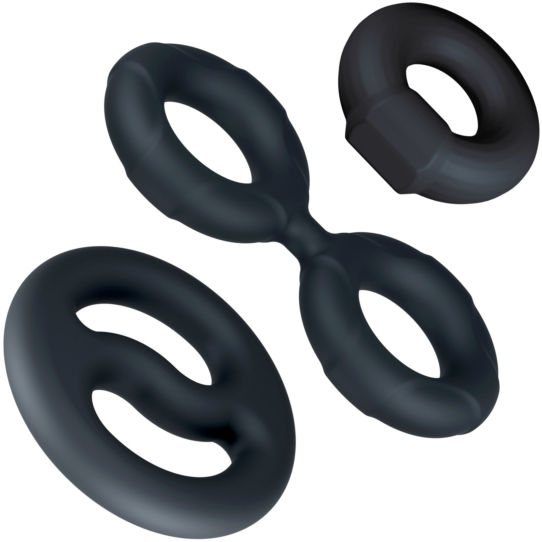 Performance Plus Throttle 3 Piece Silicone Cock Ring Set By Blush