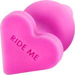 Play With Me Naughtier Candy Heart Silicone Butt Plug By Blush - Ride Me Pink