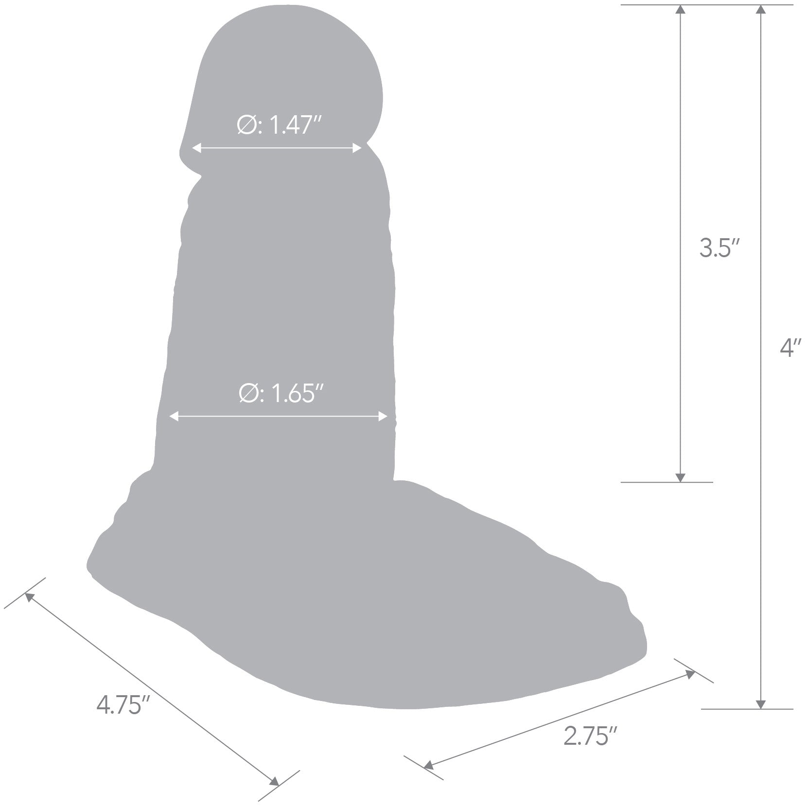 Blueline Super Real Silicone Penis Extension With Ball Constriction Loop - 4"