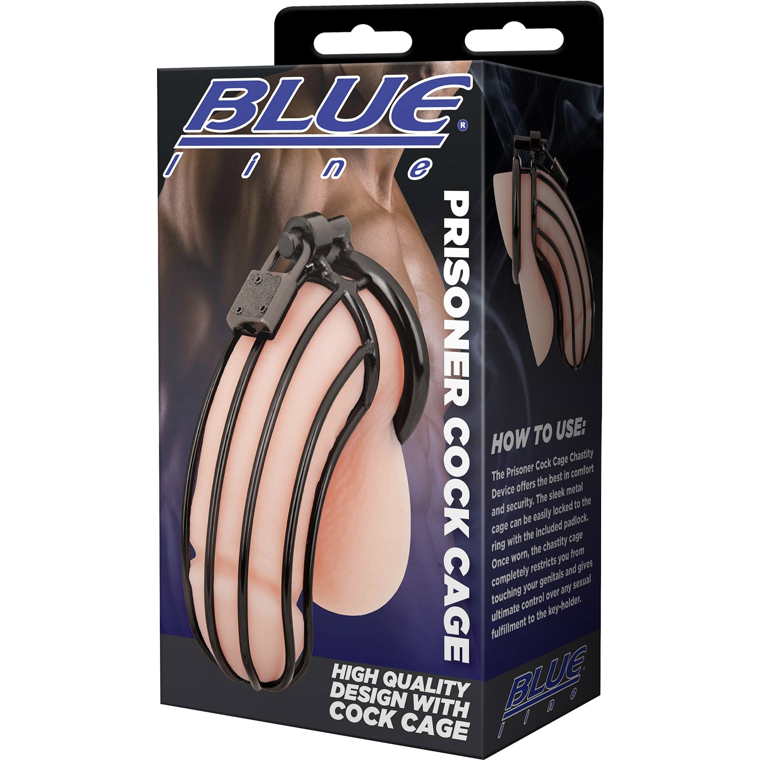 Blueline Prisoner Cock Cage With Padlock