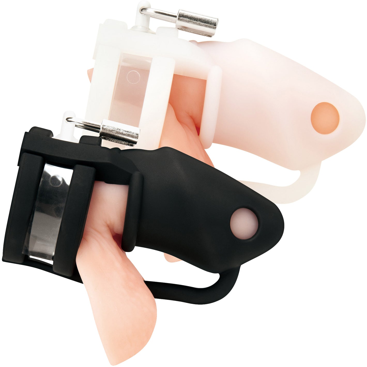 Blueline Silicone Mini 2" Cock Cage With Ball Divider With Padlock