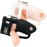 Blueline Silicone Mini 2" Cock Cage With Ball Divider With Padlock