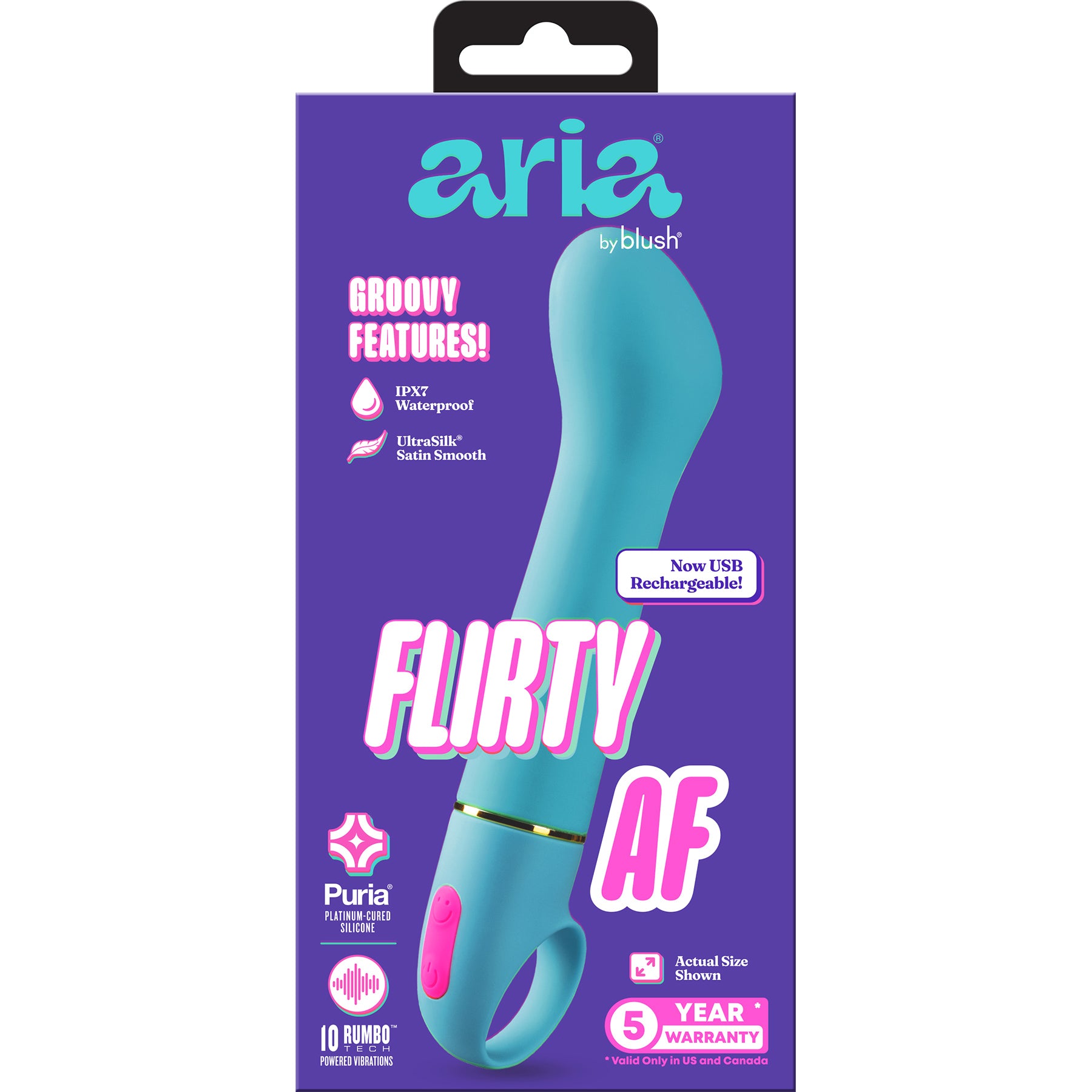 ARIA® Flirty AF 2.0 Rechargeable Silicone Vibrator By Blush