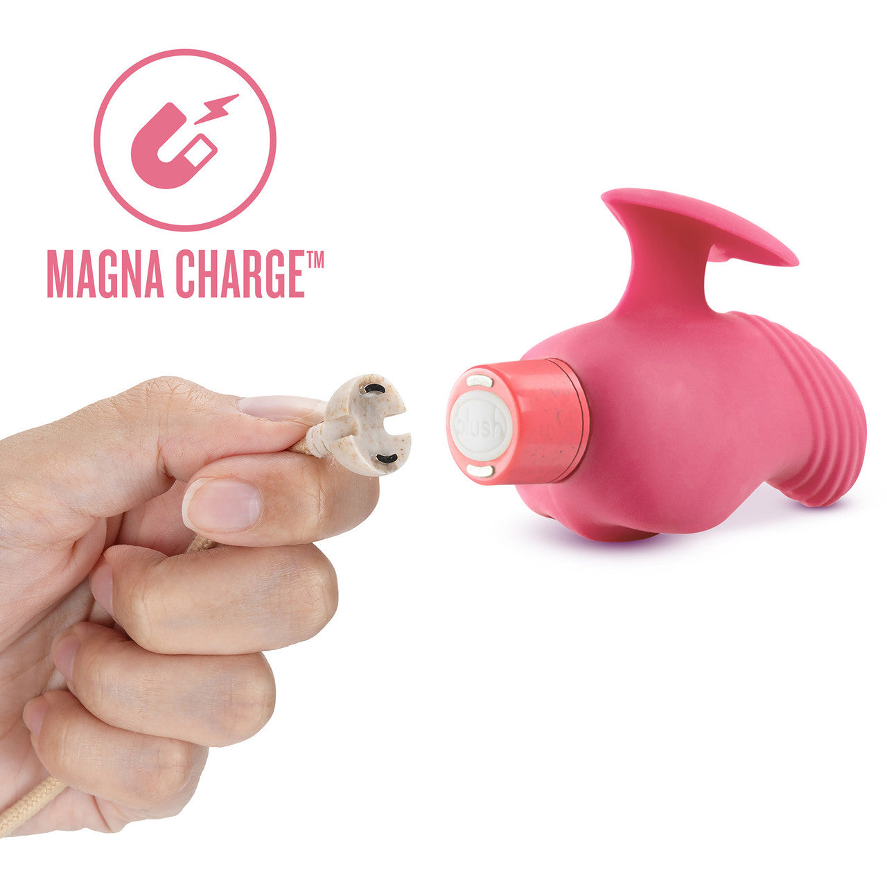 Gaia Eco Love Rechargeable Waterproof Plant Based Clitoral Vibrator By Blush - Coral