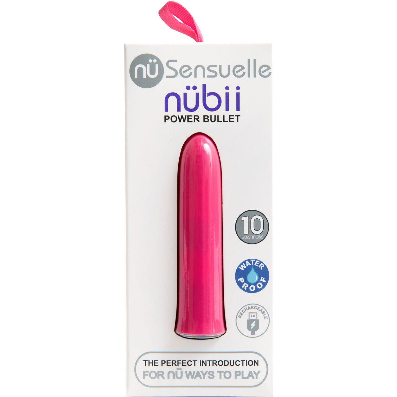 NUBII 10 Function Rechargeable Silicone Waterproof Vibrating Bullet By Nu Sensuelle - Blush Pink