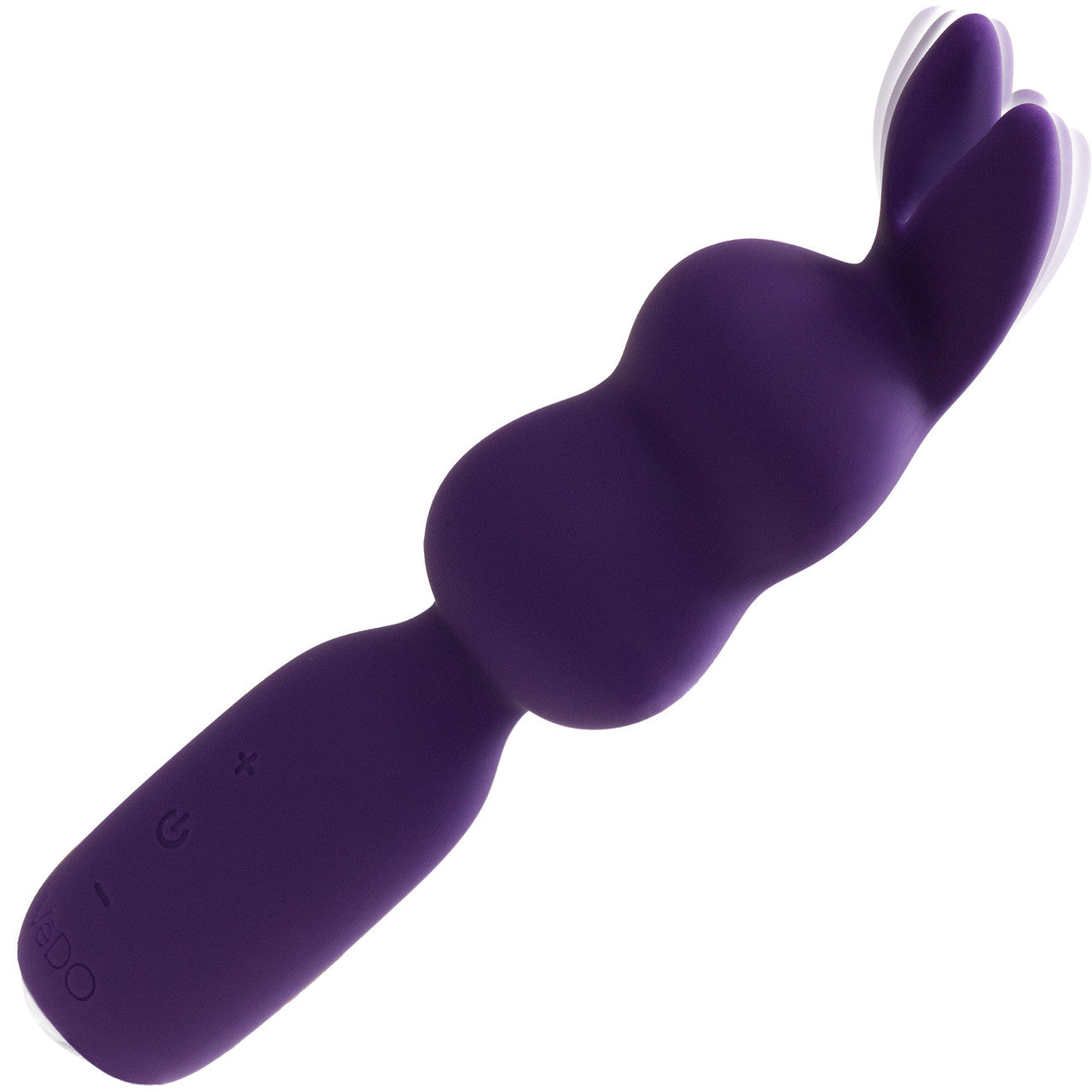 Hopper Bunny Rechargeable Waterproof Silicone Mini Wand Vibrator By VeDO - Deep Purple