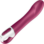 Satisfyer Big Heat Rechargeable Waterproof Warming App Enabled 12-Function G-Spot Vibrator - Berry