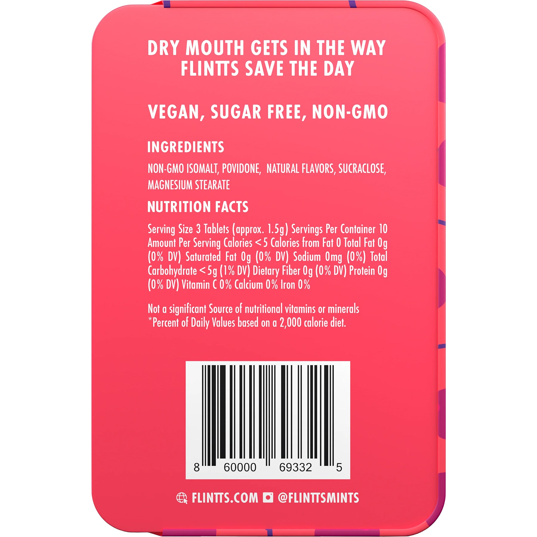 Flintts Mints Mouth Watering Oral Delights - Cherry