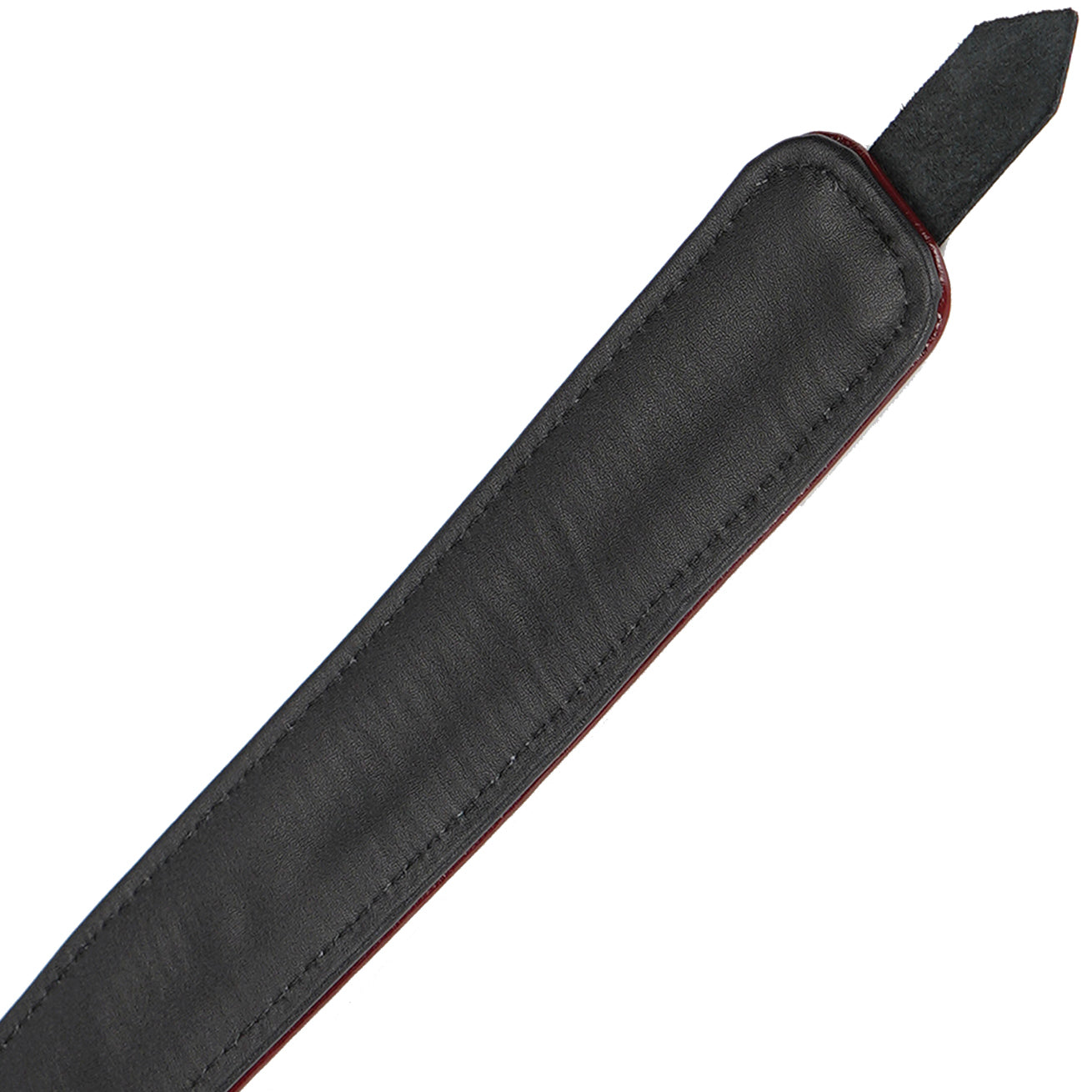 Wine Red Leather Collar With Rose Gold Chain Leash By Liebe Seele