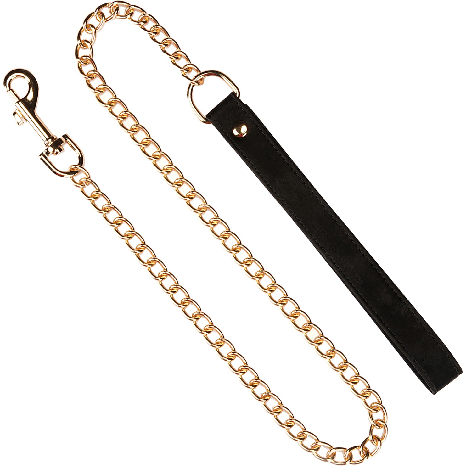 Boudoir Amor Black Collar With Gold Chain Leash By Liebe Seele