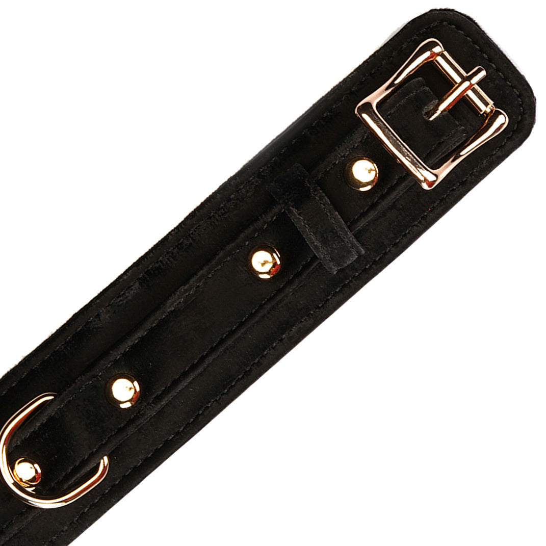 Boudoir Amor Black Collar With Gold Chain Leash By Liebe Seele